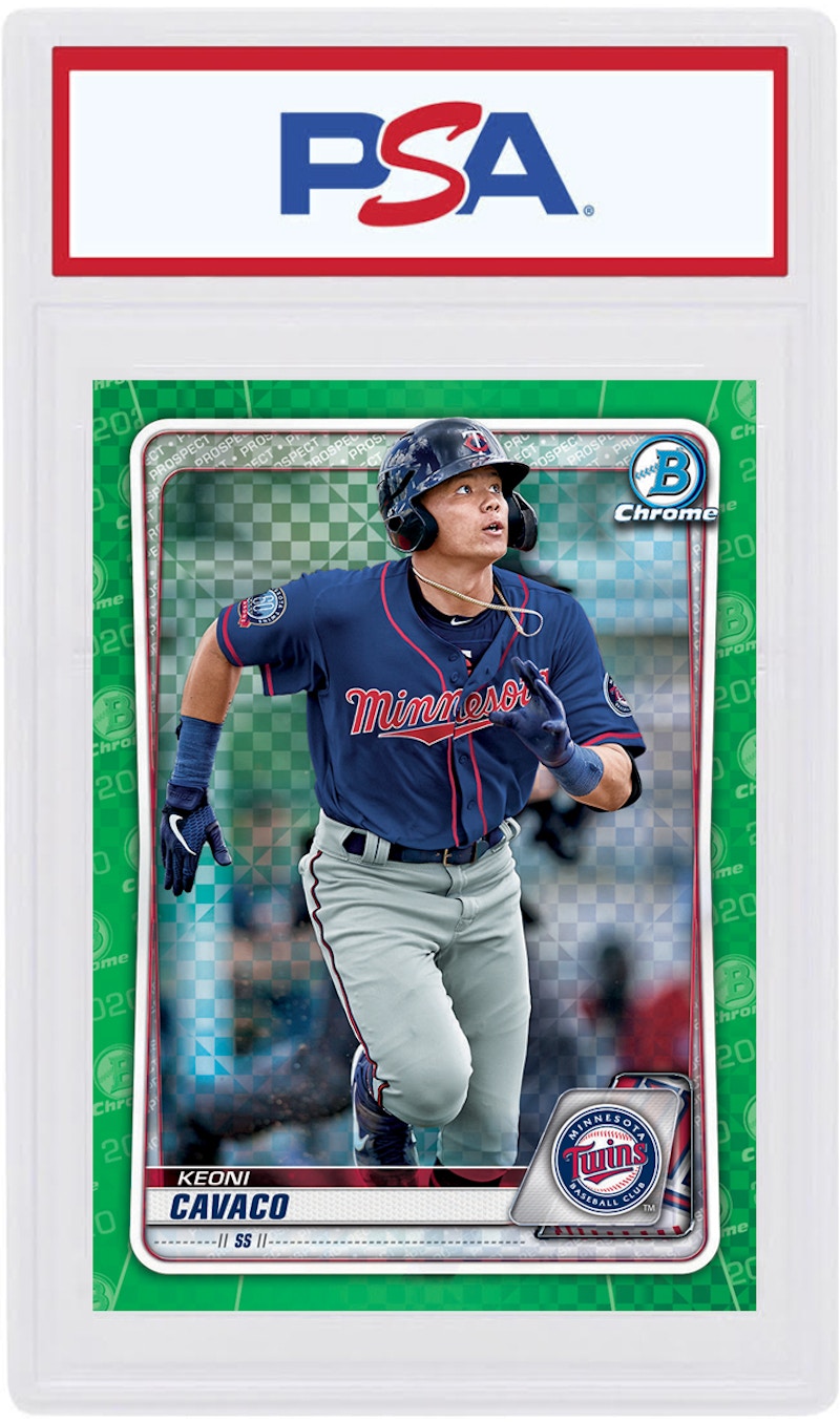 Keoni Cavaco 2020 Bowman Chrome X Green X-Fractor /31 #BCP-180 (PSA or BGS Graded)