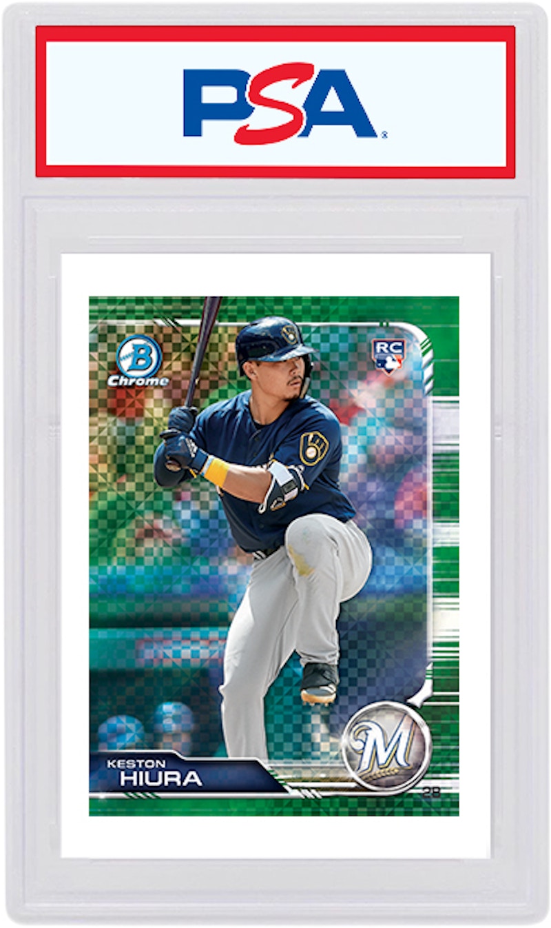 Keston Hiura 2019 Bowman Chrome X Rookie Green X-Fractor /31 #42 (PSA or BGS Graded)