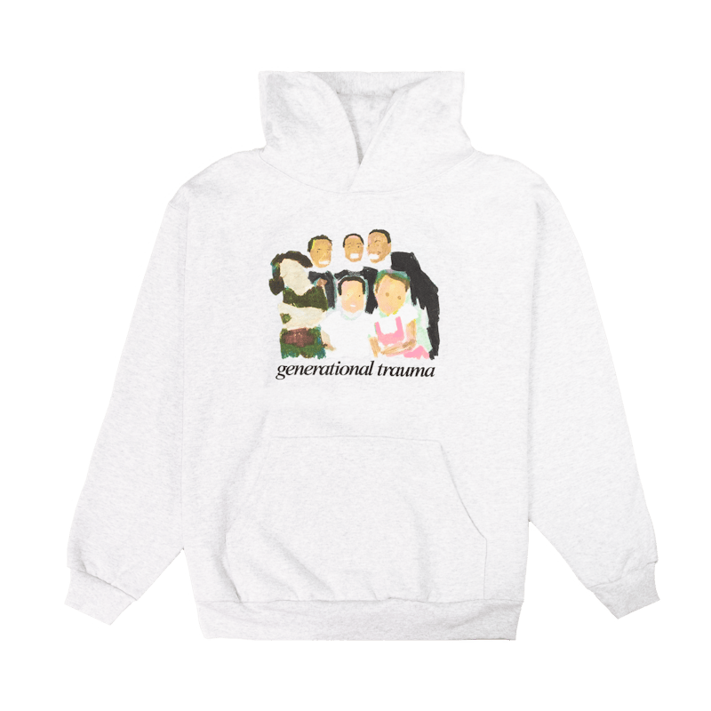 Kevin Abstract Generational Trauma Hoodie Ash Grey