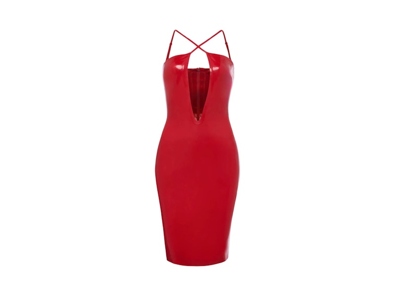 khy x Poster Girl Latex Cutout Dress Rouge