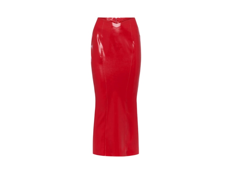 khy x Poster Girl Latex Maxi Skirt Rouge