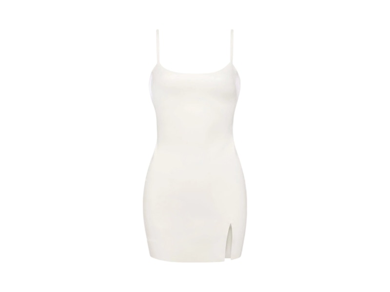 khy x Poster Girl Latex Mini Dress Bone