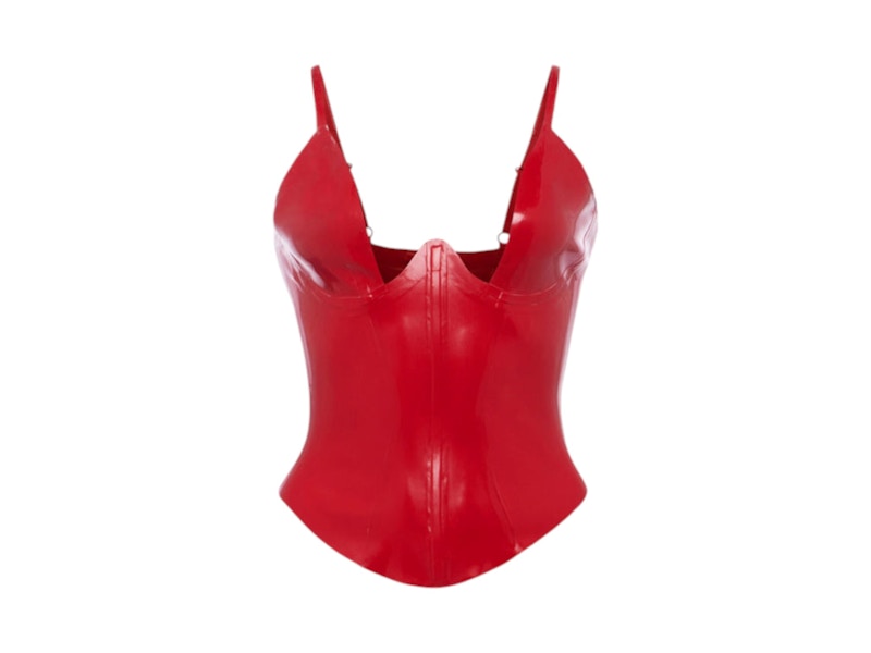 khy x Poster Girl Latex Plunge Tank Rouge