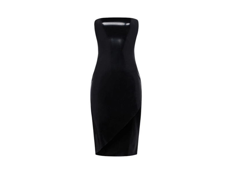 khy x Poster Girl Latex Strapless Dress Black