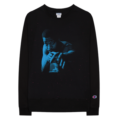 Kid Cudi Blue Photo Crewneck Sweatshirt Black