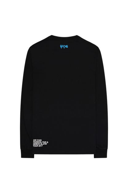 Kid Cudi x Virgil Abloh Mr. Rager I Longsleeve Black
