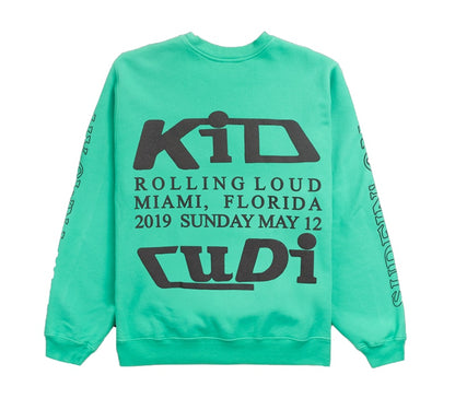 Kid Cudi Rolling Loud Swim In The Light Crewneck Teal
