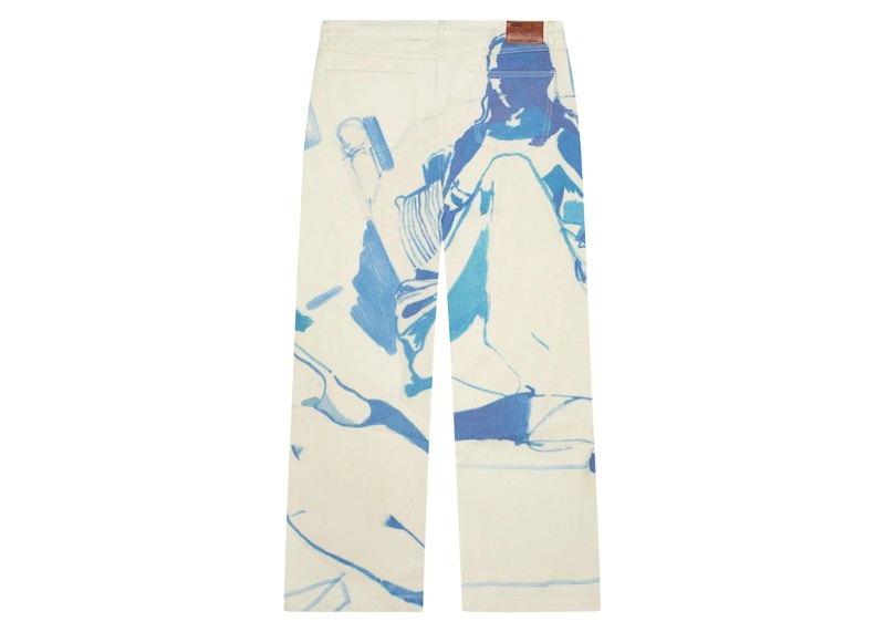 KidSuper 1989 Bedroom Painting Denim Pants Cream