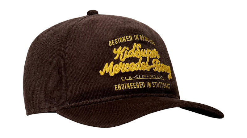 KidSuper x Mercedes Benz Chainstitch Hat Brown