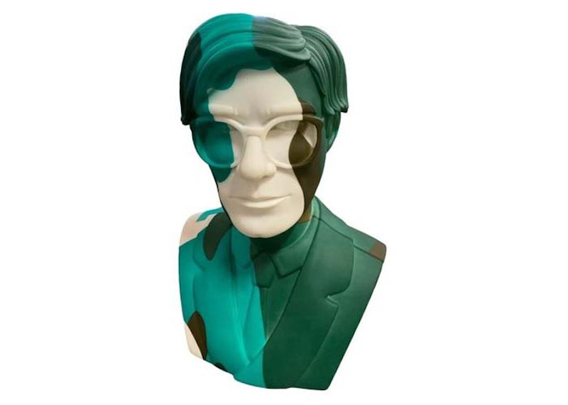 Kidrobot 12" Andy Warhol Bust (Green Camouflage) Figure