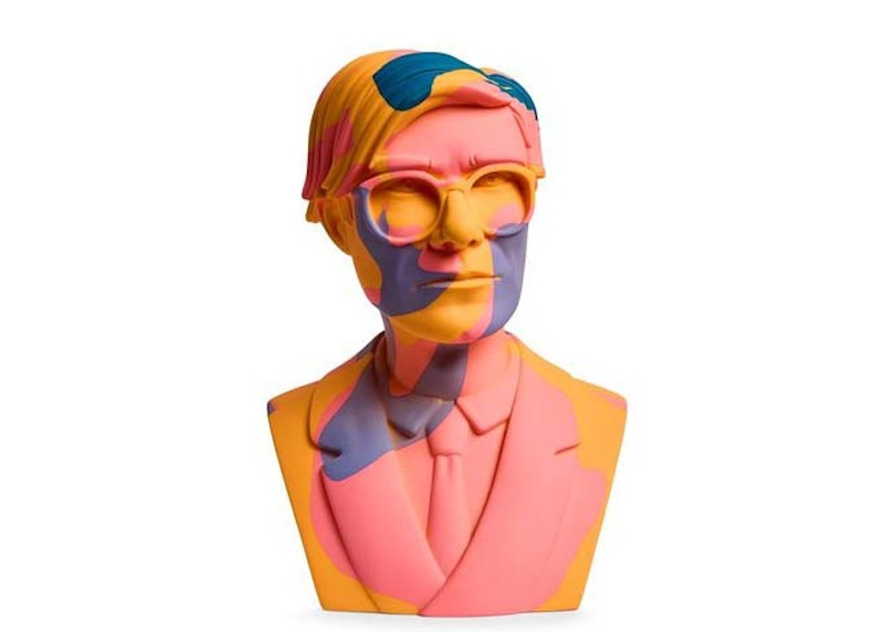 Kidrobot 12" Andy Warhol Bust (Orange Camouflage) Figure