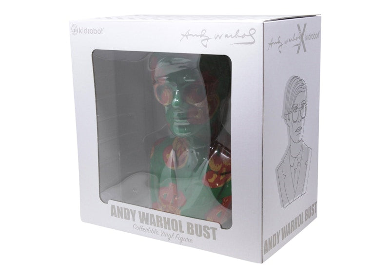 Kidrobot Andy Warhol Dollar Sign Bust Vinyl Art Sculpture Green
