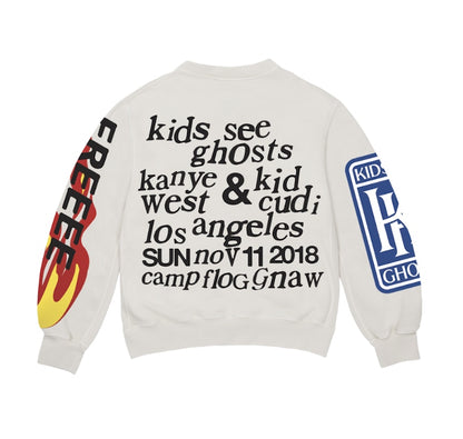 Kids See Ghosts FREEEE Crewneck Sweatshirt Ghost
