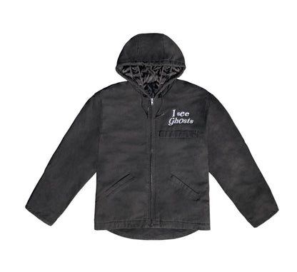 Kids See Ghosts KSG Washed Hooded Jacket Black