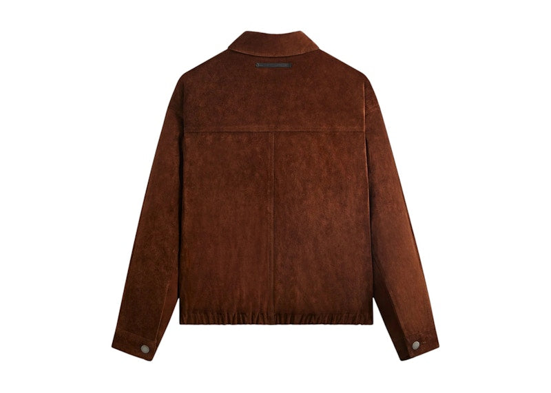 Kith 101 x ssstein Suede Zip Front Jacket Walnut