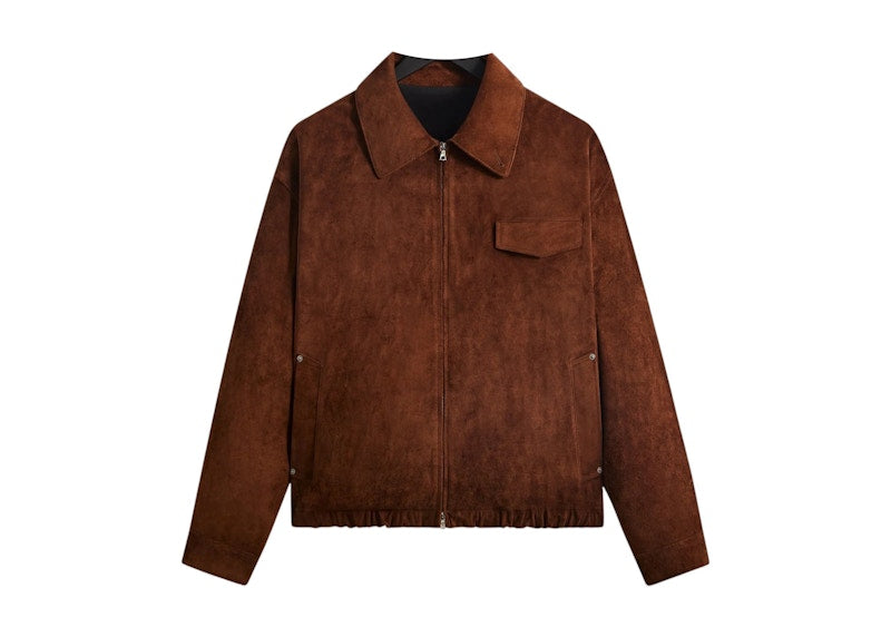 Kith 101 x ssstein Suede Zip Front Jacket Walnut