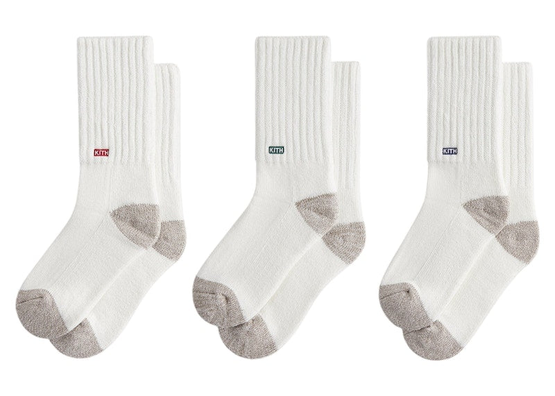 Kith 3-Pack Chunky Crew Socks Silk