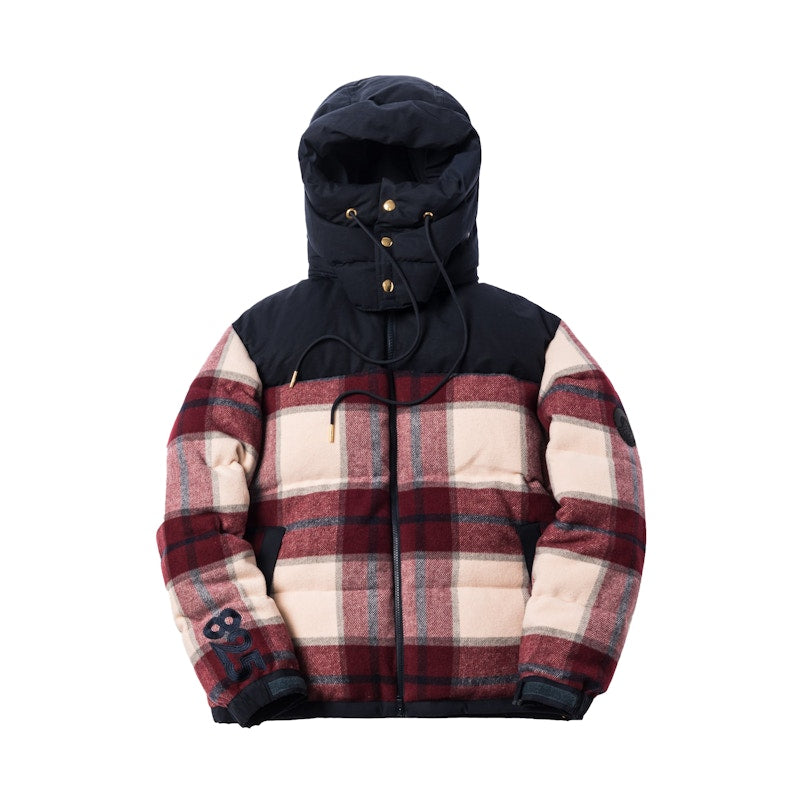 Kith 825 Summit Down Puffer Burgundy Plaid