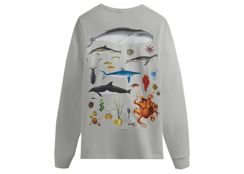 Kith AMNH Marine Life Vintage Long Sleeve Tee Concrete
