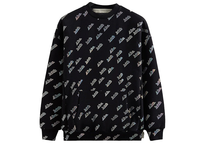 Kith Advisory Board Crystals Holographic Print Crewneck Black