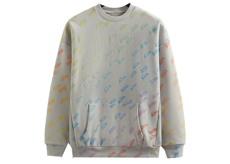 Kith Advisory Board Crystals Rainbow Print Crewneck Grey