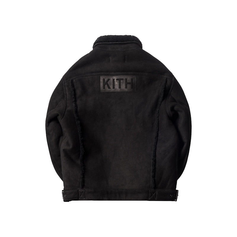 Kith Amherst Shearling Trucker Jacket Black