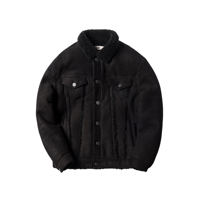 Kith Amherst Shearling Trucker Jacket Black