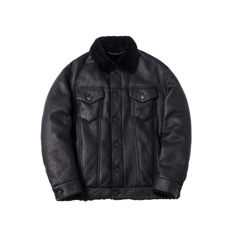 Kith Amherst Shearling Trucker Jacket (FW18) Black