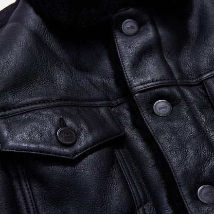 Kith Amherst Shearling Trucker Jacket (FW19) Black