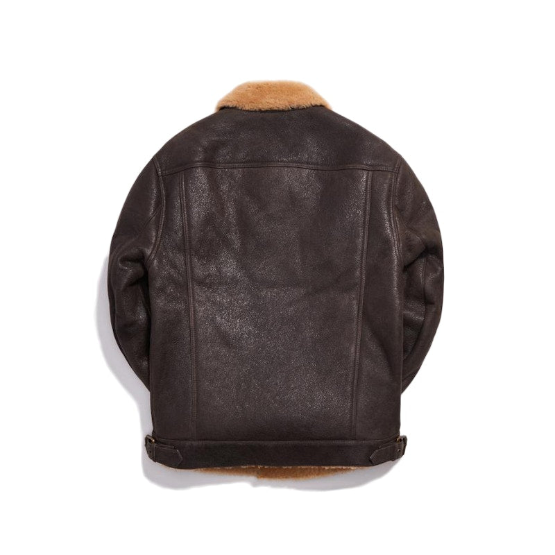 Kith Amherst Shearling Trucker Jacket (FW19) Dark Brown