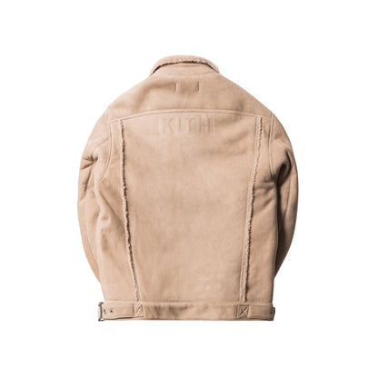Kith Amherst Shearling Trucker Jacket Sand