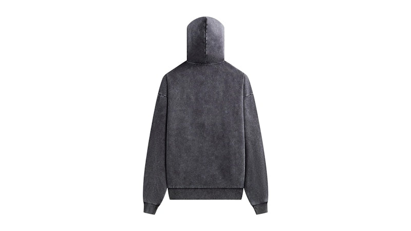 Kith Antique Wash Full Zip Nelson Hoodie Black