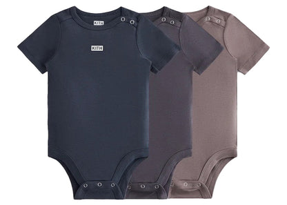 Kith Baby Onesie (3 Pack) Battleship