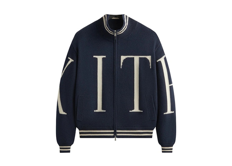 Kith Big Letter New York Wyona Full Zip Sweater Nocturnal