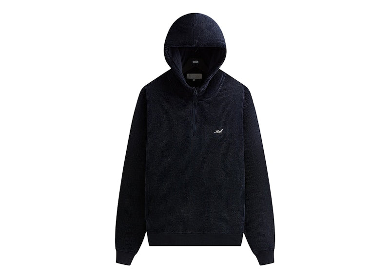 Kith Bonded Waffle Coleman Quarter Zip Hoodie Nocturnal