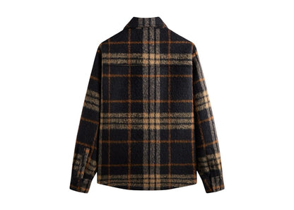 Kith Brushed Plaid Sheridan Shirt Jacket Nocturnal