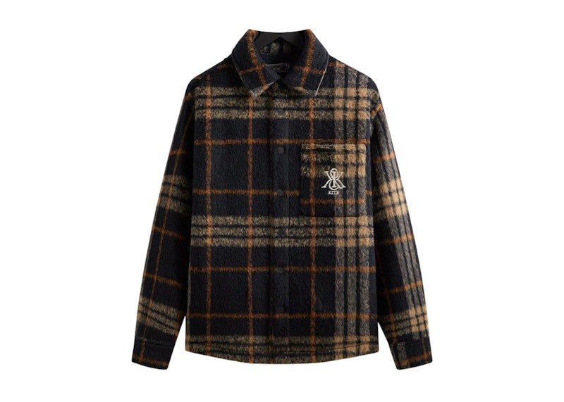 Kith Brushed Plaid Sheridan Shirt Jacket Nocturnal
