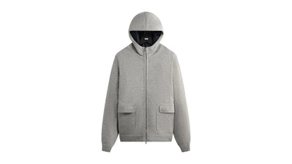 Kith Brushed Selfridge Zip Up Hoodie Medium Heather Grey
