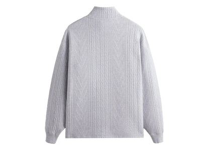 Kith Cable Fleece Quarter Zip Light Heather Grey