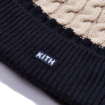 Kith Cable Knit Beanie Navy/Multi