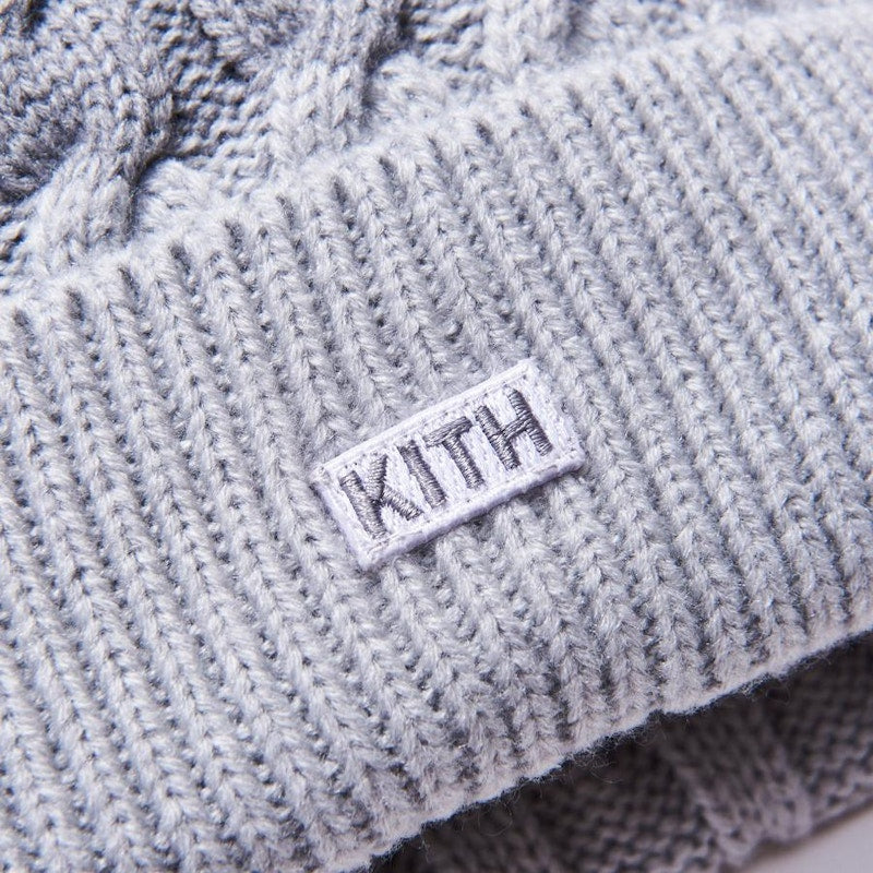 Kith Cable Knit Beanie White/Multi