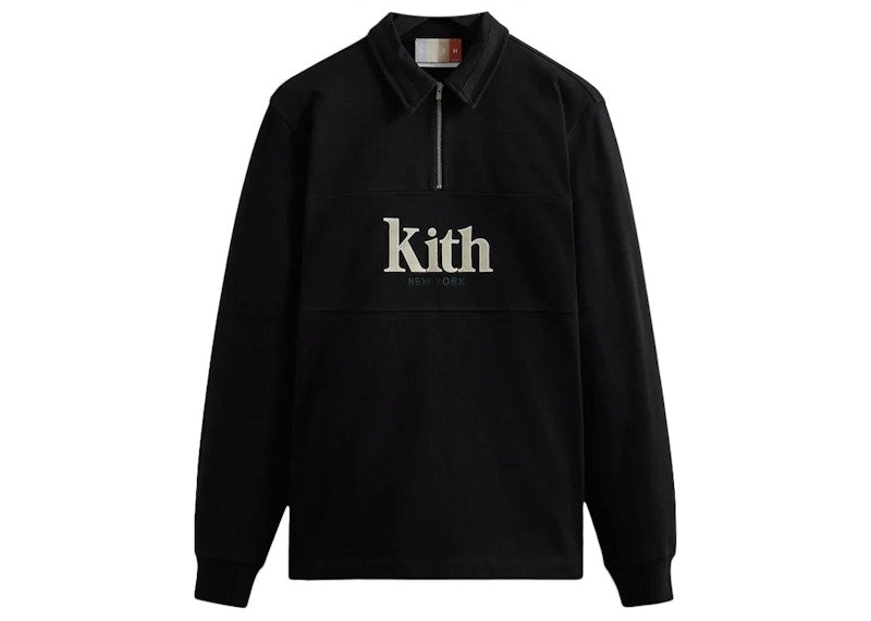 Kith Carnegie Long Sleeve Rugby Black