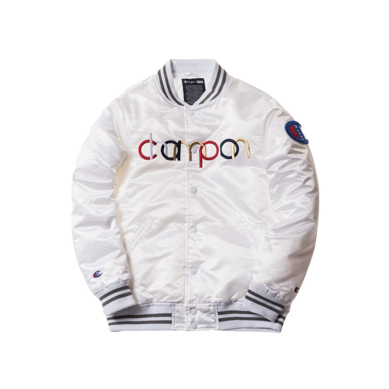 Kith Champion Baseball Jacket White