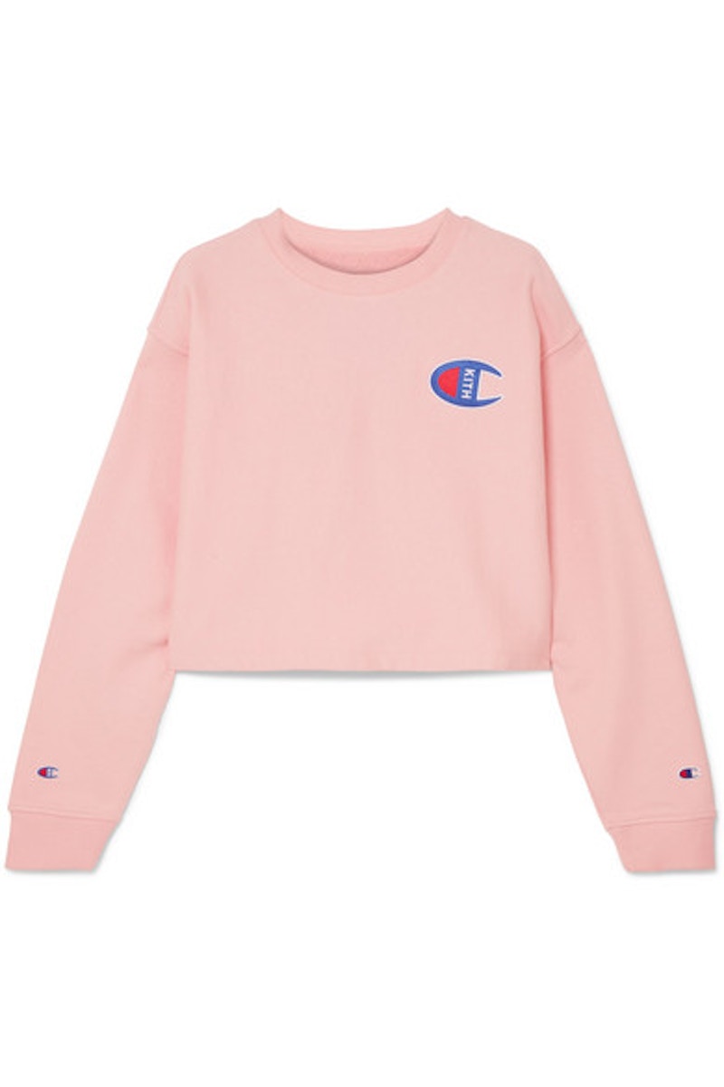 Kith Champion Brianna Cropped Crewneck Pink
