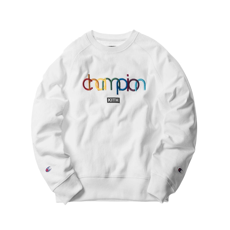 Kith Champion Double Logo Crewneck White