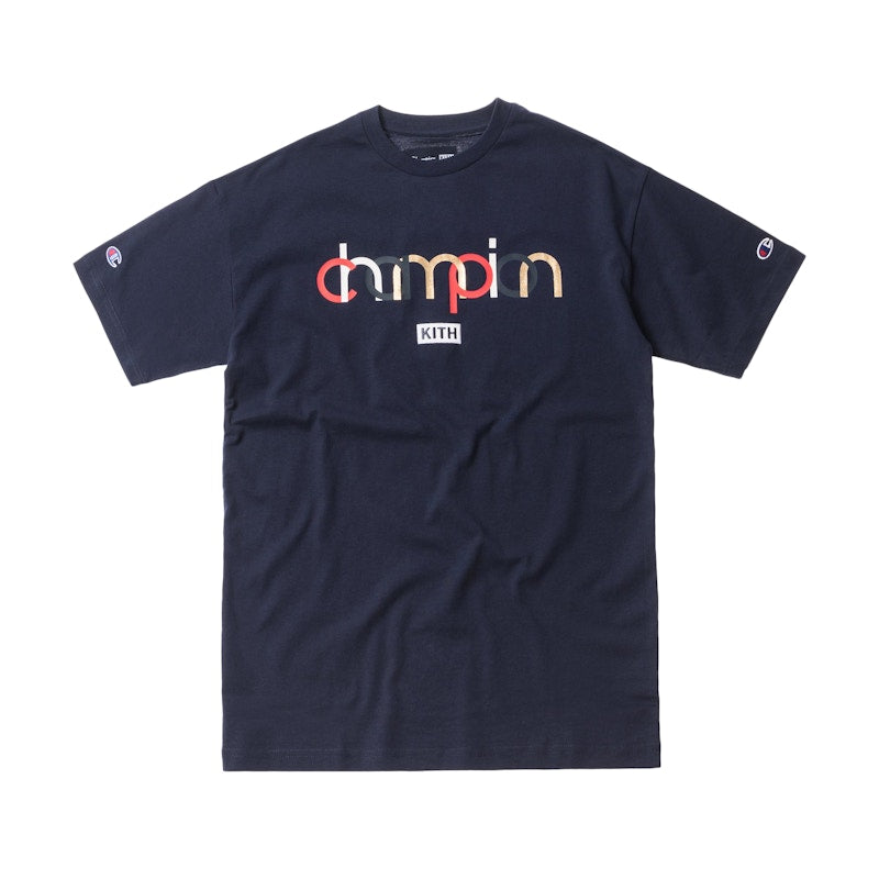 Kith Champion Double Logo Tee Navy