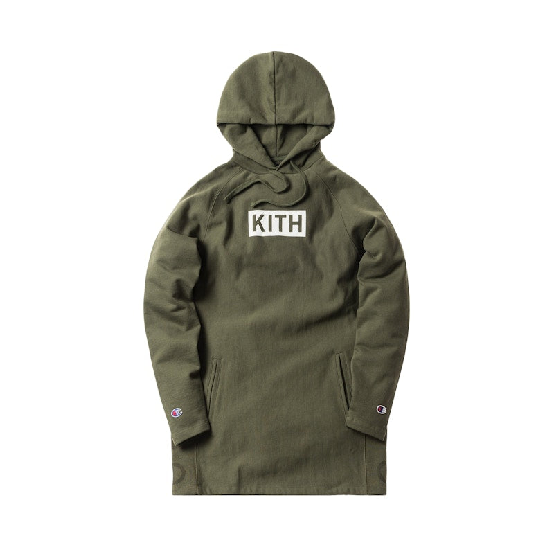 Kith Champion Extended Hoodie Olive