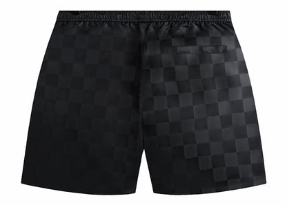 Kith Checkered Satin Collins Short Black