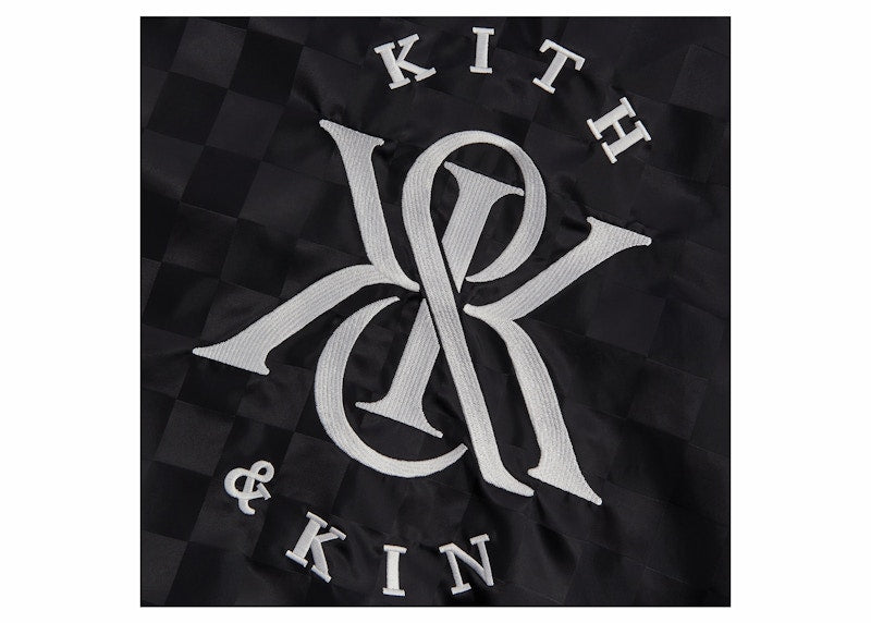 Kith Checkered Satin Dayton Combo Pullover Black