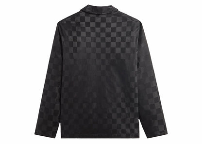 Kith Checkered Satin Kieran Coaches Jacket Black